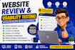 do website review usability testing and UX audit