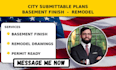 create city submittable plans for basement finish or remodel