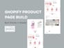 create a custom shopify product page layout and build