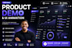 create a b2b saas product demo with UI animation