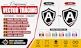 do vector tracing vectorize logo vector redraw image to vector trace design