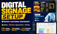 setup digital signage menu boards screens and content scheduling