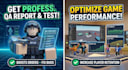 playtest and provide QA bug reports for your roblox game