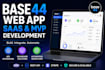 build base44 web app, saas mvp and API integrations