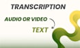 professionally transcribe audio or video