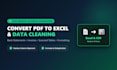 convert PDF to excel, clean messy data and format spreadsheets