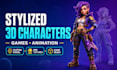 design stylized 3d character models for games and animation