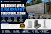 design retaining walls, basement walls and foundation structures