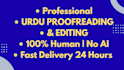 do professional urdu proofreading and editing