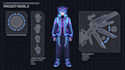 draw a detailed live2d vtuber asset and model art