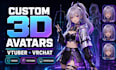 create custom 3d vtuber and vrchat avatars with rigging and texturing