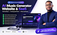 develop ai music generator website, text to music saas and ai music app