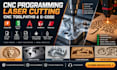 do cnc programming, laser cutting, cnc toolpaths, gcode and fusion 360 for cnc