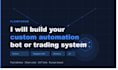 build a custom python automation bot with telegram alerts and API integration