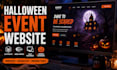 build halloween event website landing page 3d interactive custom web design