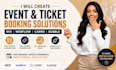 design event wix webflow carrd bubble ticket booking website and landing page