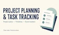créate a project plan, timeline and task tracker
