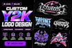 design a custom y2k logo for your brand