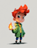 draw 2d game character illustration