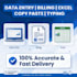 do data entry, copy paste, typing, excel and bpo work accurately
