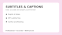 create accurate subtitles and captions for your videos