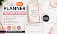 create etsy planner, digital planner, printable journal, canva template design