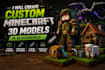 create custom minecraft 3d models in blockbench