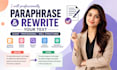 professionally paraphrase and rewrite your text