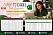 convert PDF to excel, word and editable spreadsheets