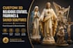 custom 3d religious statues, figurine and sacred sculptures