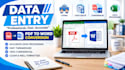 do data entry and PDF conversion