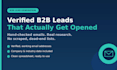 do b2b lead generation with verified emails and cold email copy