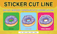 create sticker cut lines and die cut outlines
