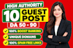 write high da guest post backlinks with SEO quality guest posting service