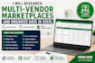 research multi vendor marketplaces in excel