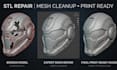 repair fix modify edit custom 3d mask model mask stl file modification printing