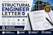 provide structural engineer letter structural calculation and engineering stamp