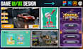 design professional game UI UX and game interface