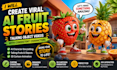 create viral ai fruit stories, talking object videos with consistent characters