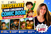 create fun cartoon comic illustrations