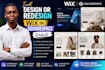 design or redesign a wix or squarespace website