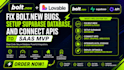 fix bolt new bugs, setup supabase database, and connect apis to saas mvp