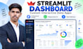 build an streamlit dashboard for your data