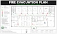 create fire evacuation plan, emergency exit plan and escape route map