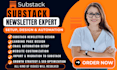 setup substack newsletter landing page website and substack automation