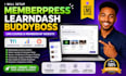 setup memberpress membership website with learndash buddyboss lms course website