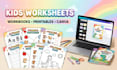canva kids educational workbook design, math kids worksheet, kids activity book