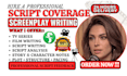 write screenplay analysis, script notes and story development for film and TV