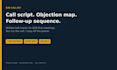 write a b2b sales call script objection map and followup sequence