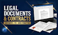 draft legal documents contracts legal agreements ms word document formatting tos